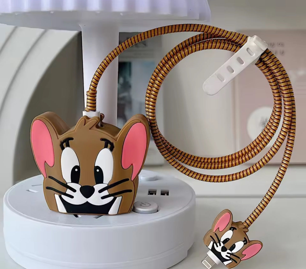 CÂBLE ET CHARGEUR TOM & JERRY POUR IPHONE ET IPAD